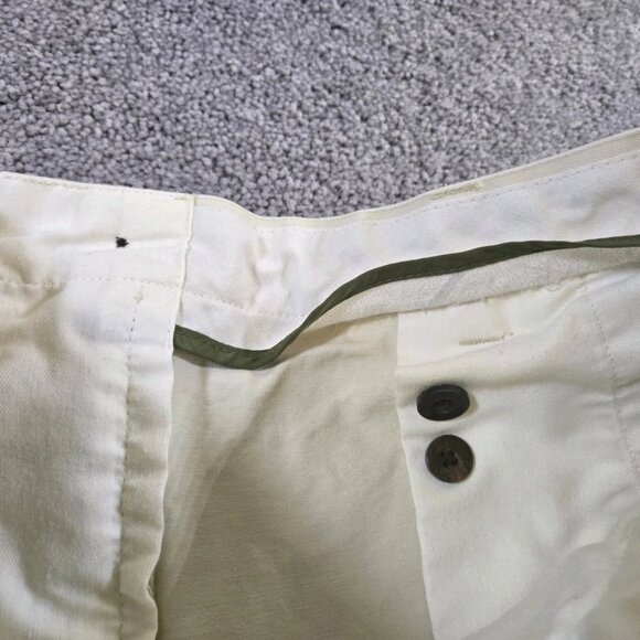 Orvis Pants Mens 36x30 Beige Khaki Straight Leg Pleated Chino Trousers Slacks - Picture 7 of 10
